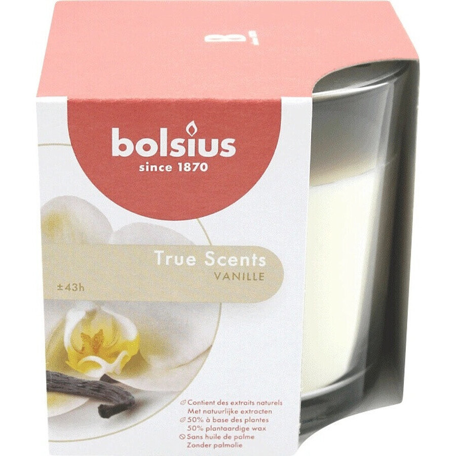 Bolsius Aromatic 2.0 Fles 95x95mm Fles 95x95mm Vanille, geurkaars 1×1 pc, geurkaars