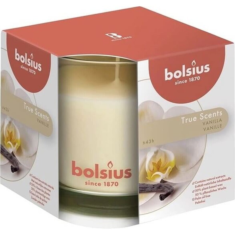 Bolsius Aromatic 2.0 Fles 95x95mm Fles 95x95mm Vanille, geurkaars 1×1 pc, geurkaars