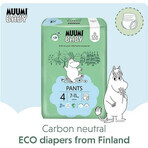 Muumi Baby Pants 4 Maxi 7-11 kg, monthly eco diaper pack 1×120pcs, eco diaper pants