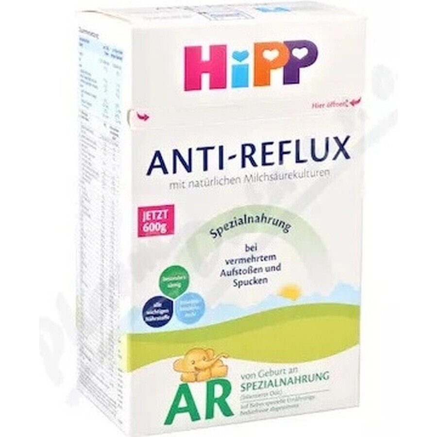 HiPP ANTI-REFLUX AR 1×600 g, préparation pour nourrissons dès la naissance