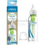 Dr.BROWN'S BABY BOTTLE OPTIONS+ 250 ml 1×1 Stück, schmal, 0M+, antikolik, Kunststoff, weiß