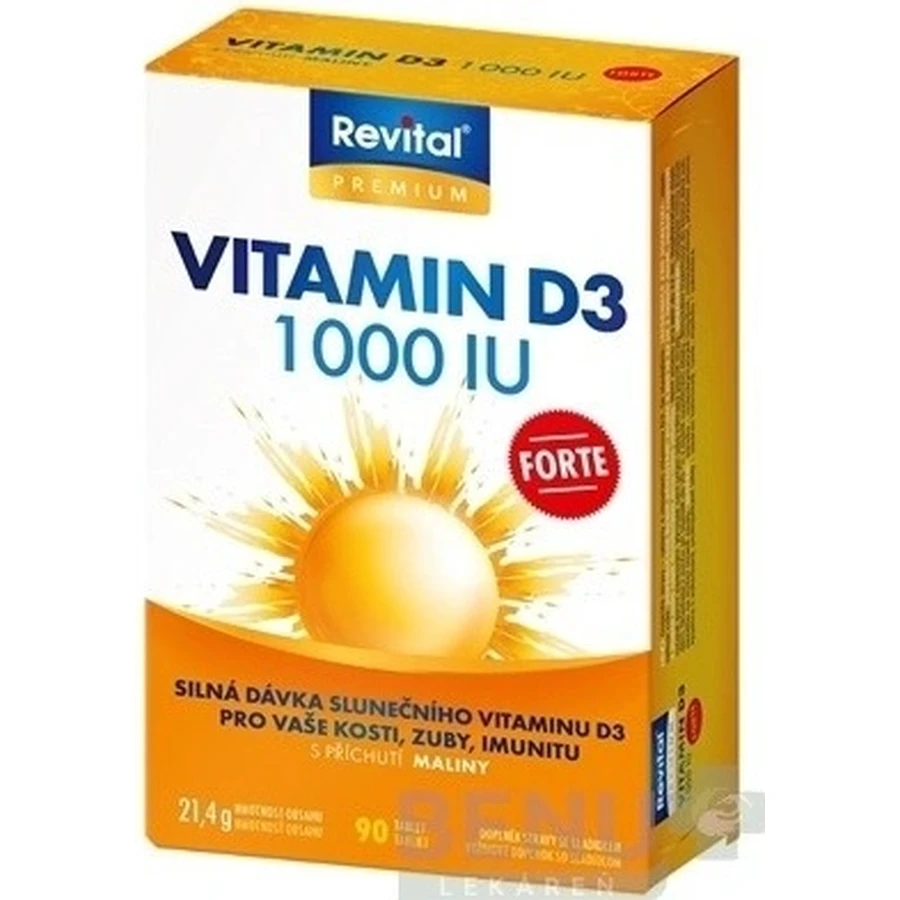 VITAR Vitamine D3 Forte 1000IU 1×90 tbl 1×90 tbl, een krachtige dosis zonnevitamine D3