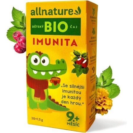 Allnature Biologische Kinderthee Immuniteit 20×1,5 g, kinderthee