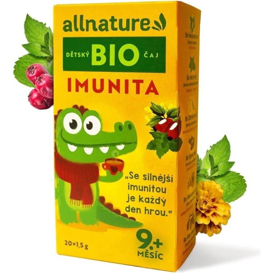 Allnature Biologische Kinderthee Immuniteit 20×1,5 g, kinderthee