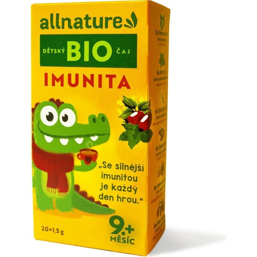 Allnature Biologische Kinderthee Immuniteit 20×1,5 g, kinderthee