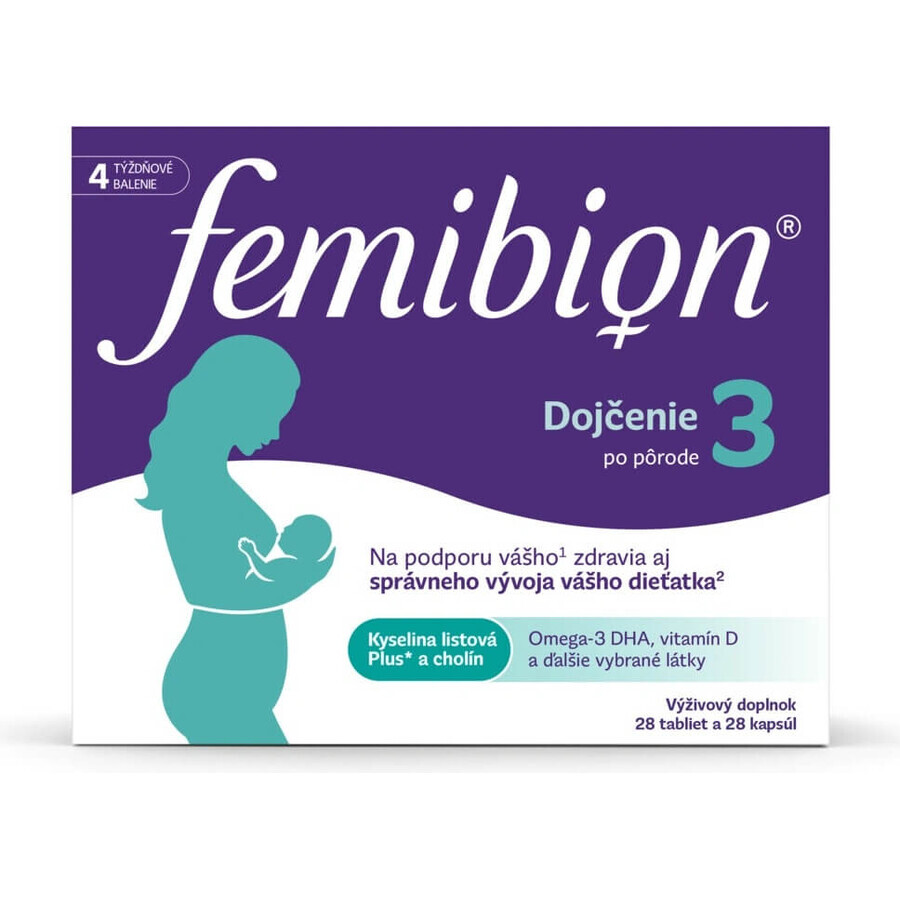 FEMIBION 3 Borstvoeding, 28 tbl + 28 cps 1×28 tbl + 28 cps, voedingssupplement