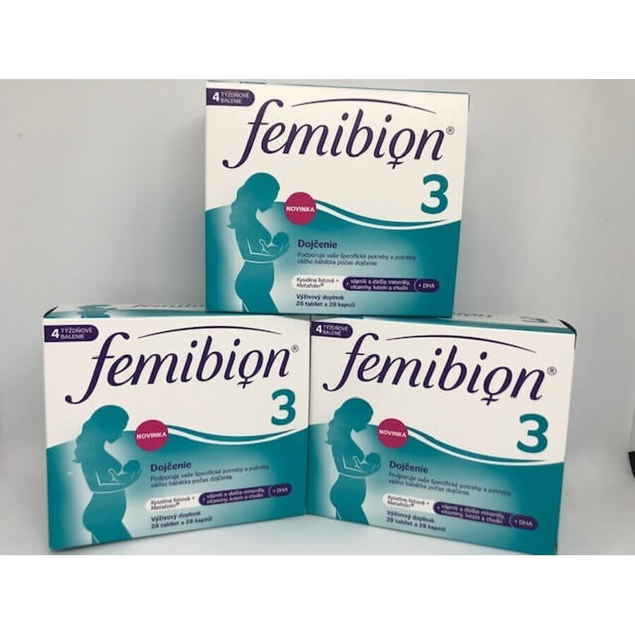 FEMIBION 3 Borstvoeding, 28 tbl + 28 cps 1×28 tbl + 28 cps, voedingssupplement