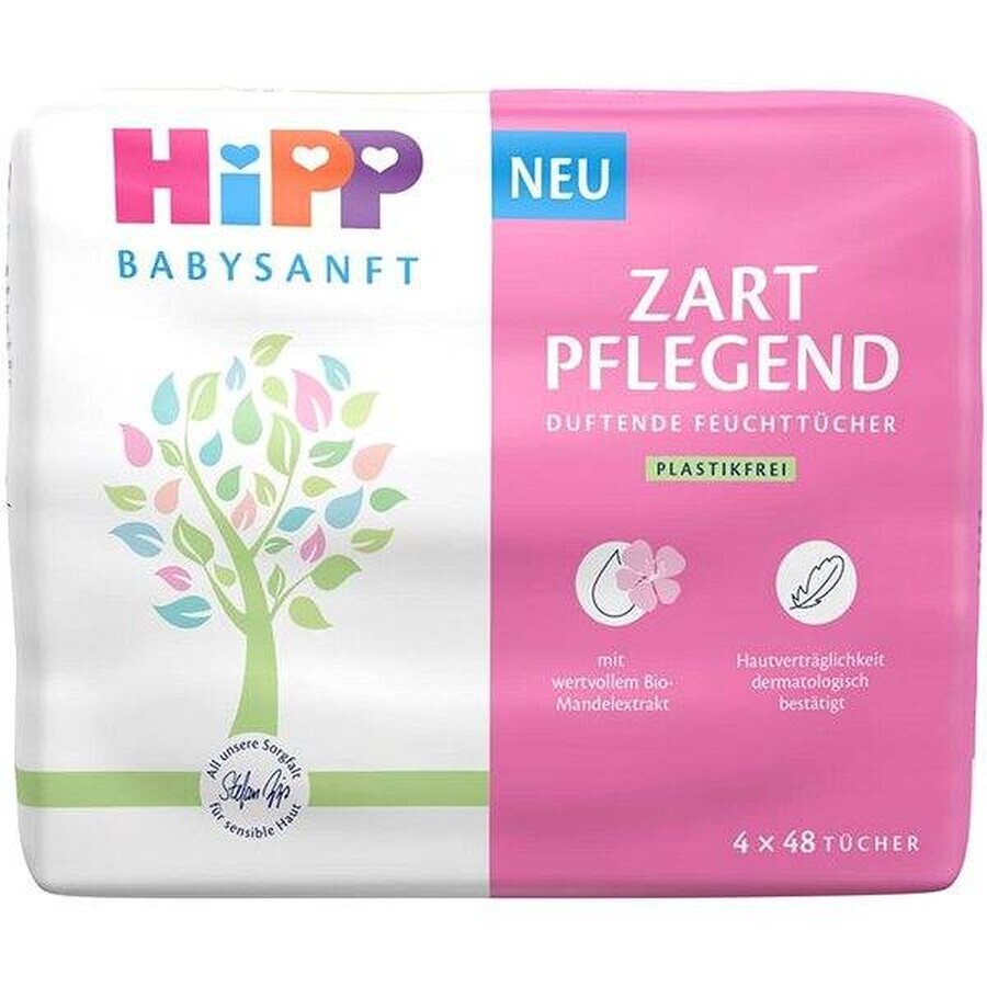 HiPP Babysanft Baby Cleaning Wet Wipes 4x48 pcs, wet wipes