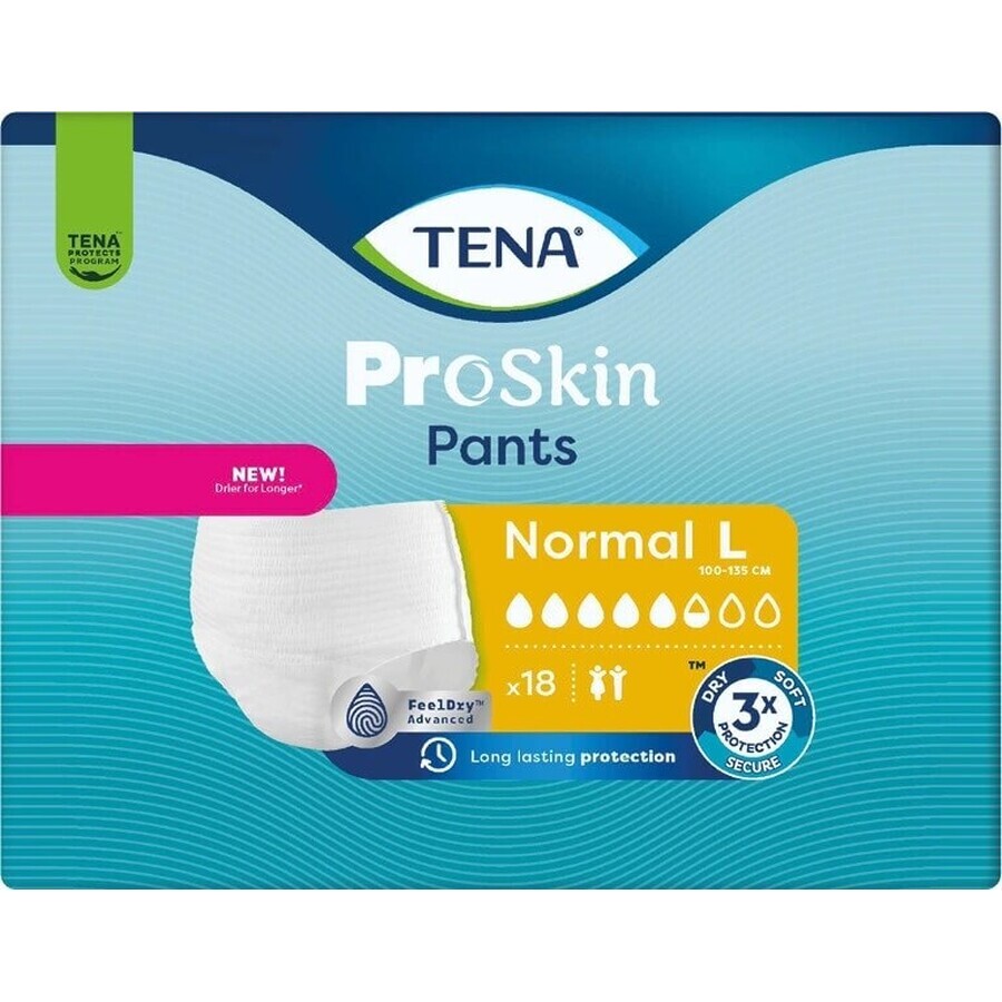 TENA Pantaloni Normal L 1×18 buc