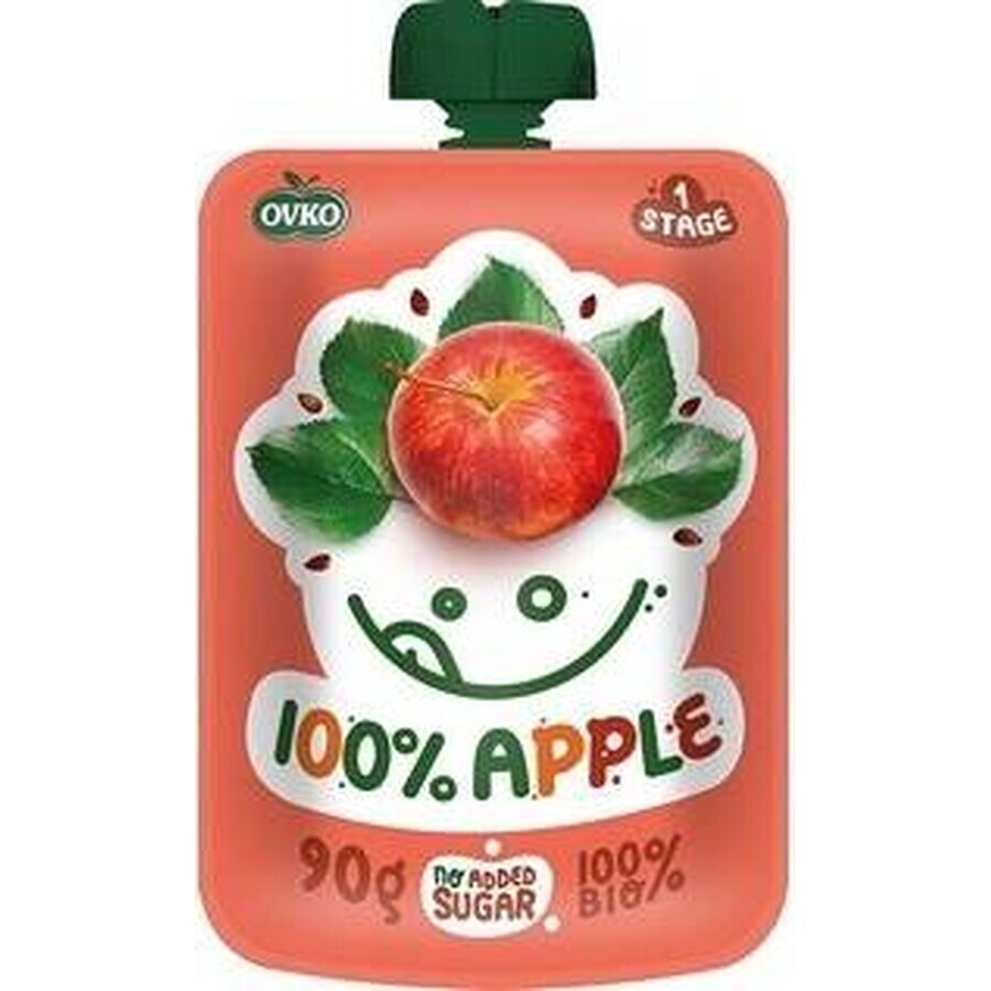 OVKO Organic Baby Food Apple 1×90 g, fruit capsule