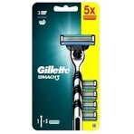 GILLETTE MACH3 SHAVER + 5NH Set 1×1, rasoio + 5 testine di ricambio