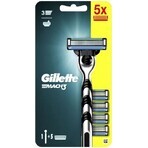 GILLETTE MACH3 SHAVER + 5NH Set 1×1, rasoio + 5 testine di ricambio