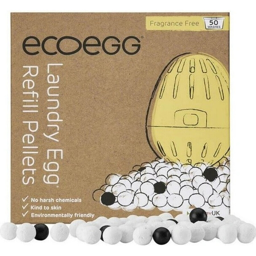 Ecoegg Washing Egg Cartridge - 50 washes fragrance free 1×1 pc, cartridge for 50 washes