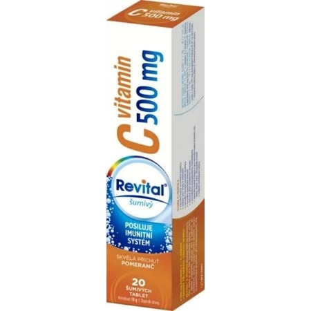Revital vitamine C 500 mg bruisend 1×20 tbl, sinaasappelsmaak