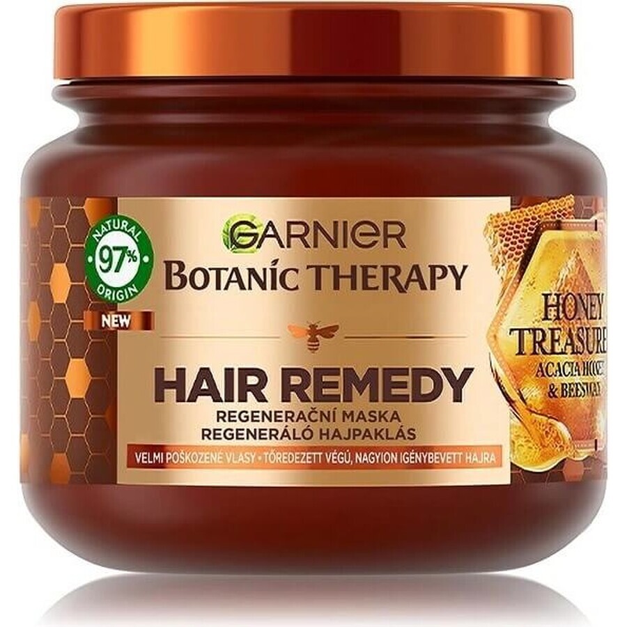 Garnier Botanic Therapy Hair Remedy Hair Remedy Honey Treasure 1×340 ml, regenerierende Maske für geschädigtes Haar, 340 ml