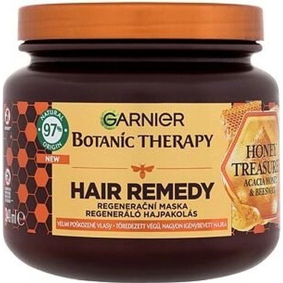 Garnier Botanic Therapy Hair Remedy Hair Remedy Honey Treasure 1×340 ml, regenerierende Maske für geschädigtes Haar, 340 ml