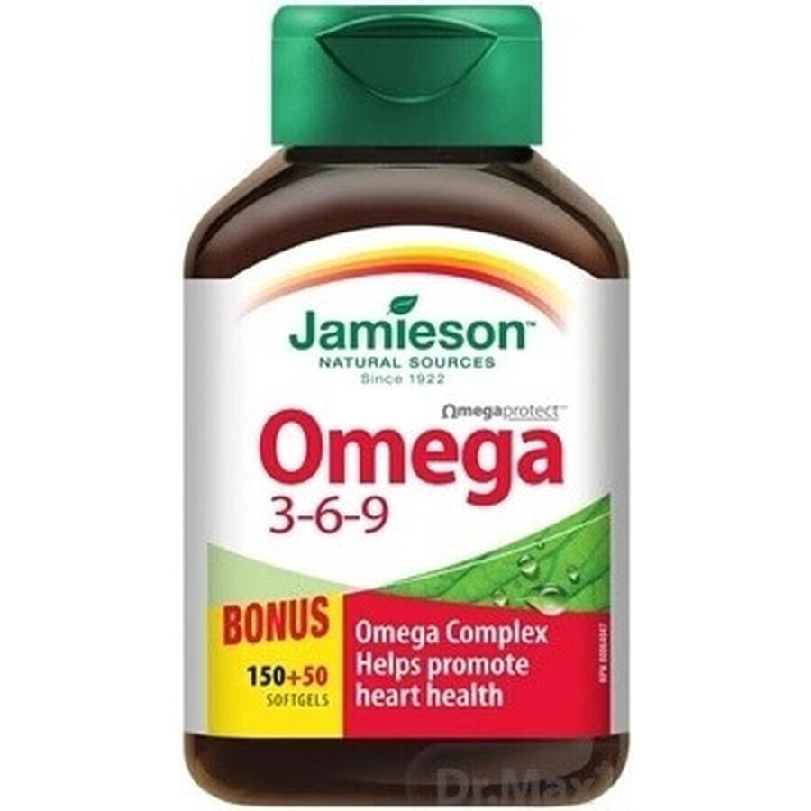 JAMIESON OMEGA 3-6-9 1×200 tbl, complemento alimenticio