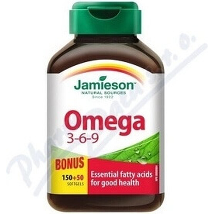 JAMIESON OMEGA 3-6-9 1×200 tbl, complemento alimenticio