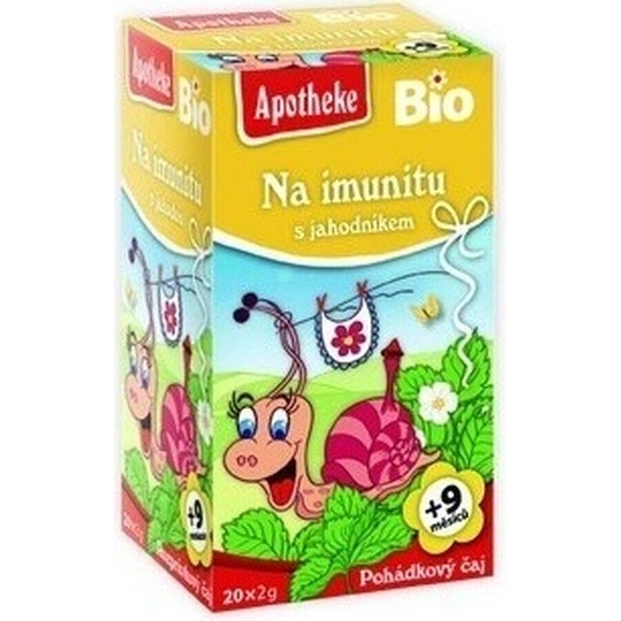 APOTHEKE TALK Voor immuniteit met aardbeien Bio 20×1,5 g, kruidenthee, vanaf het einde van de 9e maand