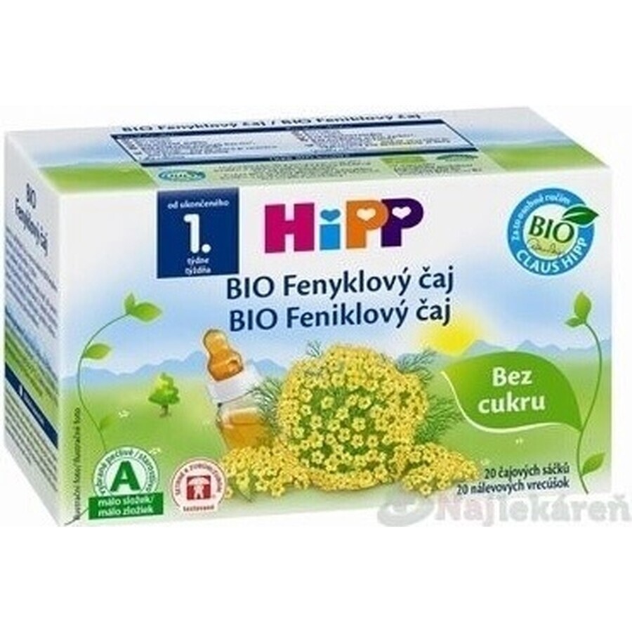 HiPP biologische venkelthee 20×1,5 g, venkelthee