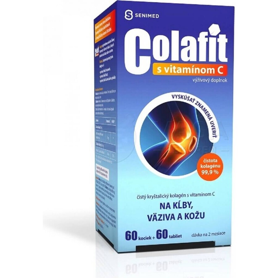 COLAFIT mit Vitamin C 1×1 Set, Würfel 60 Stück + Tbl 60 Stück