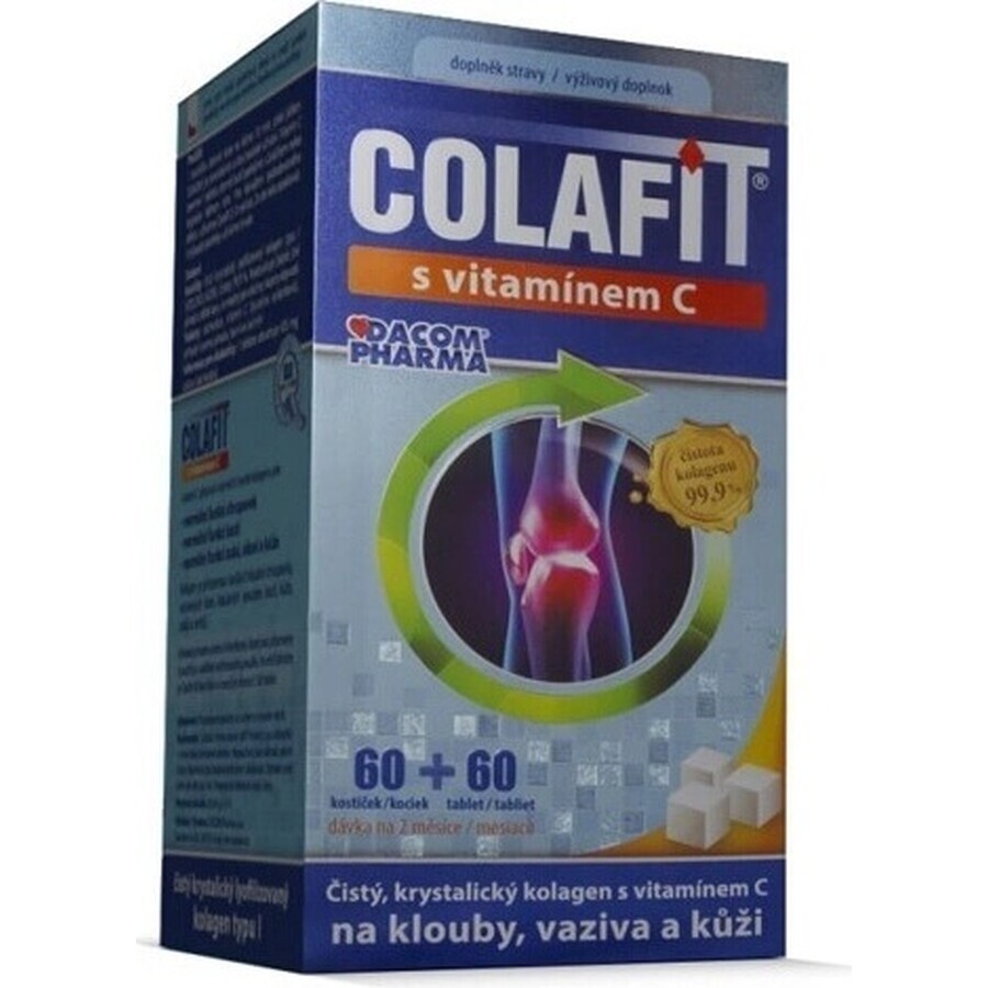 COLAFIT mit Vitamin C 1×1 Set, Würfel 60 Stück + Tbl 60 Stück