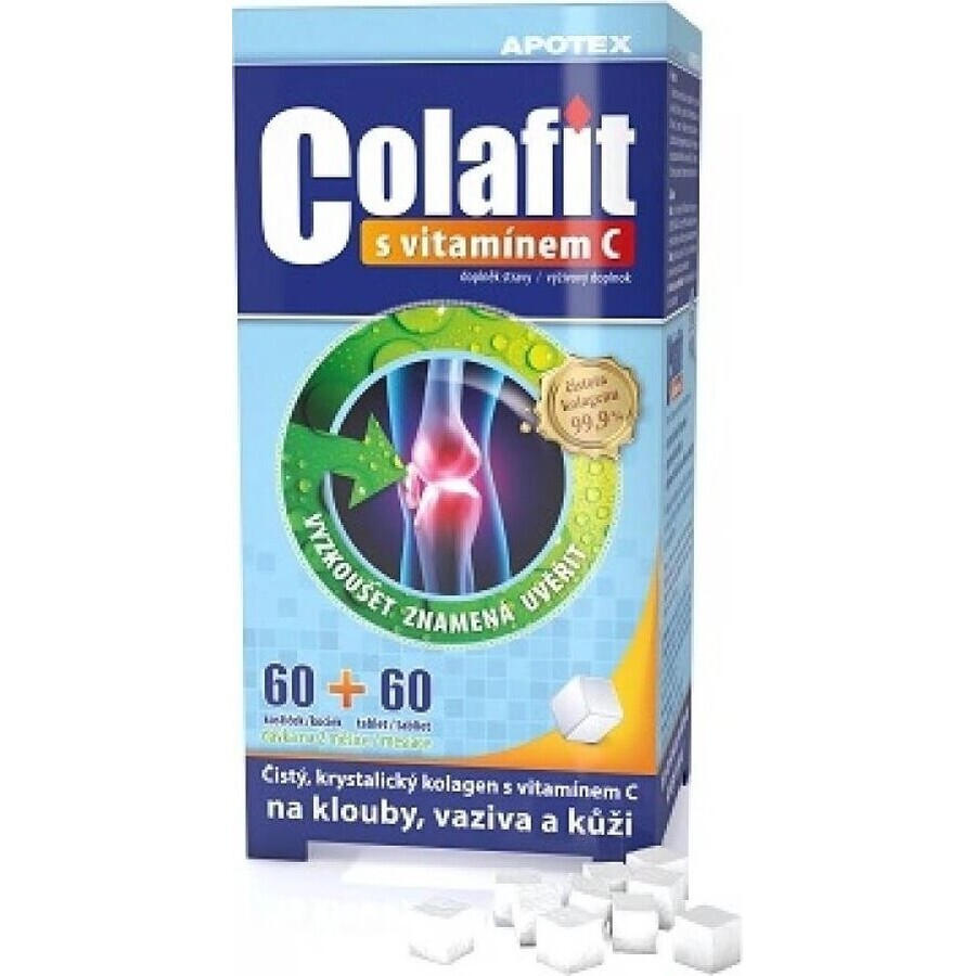 COLAFIT mit Vitamin C 1×1 Set, Würfel 60 Stück + Tbl 60 Stück