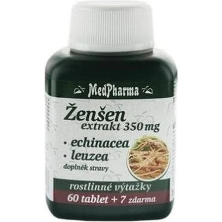MedPharma Ginseng 350 mg + Echinacea + Leuzea 1x67 tbl, Nahrungsergänzungsmittel