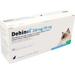 DEHINEL 230 mg/20 mg voor katten 1×30 tbl, geneesmiddel