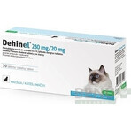 DEHINEL 230 mg/20 mg voor katten 1×30 tbl, geneesmiddel