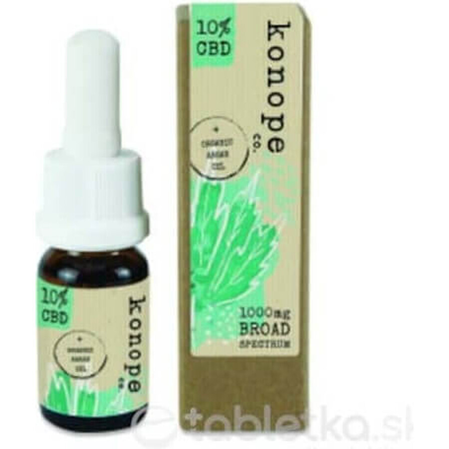 Hemp co. 10% CBD en aceite de argán orgánico - amplio espectro 1000mg 1×10 g