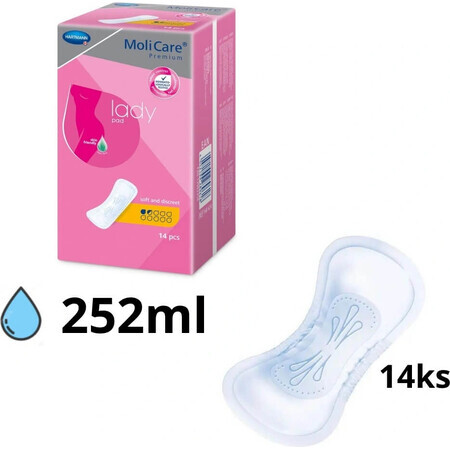 Hartmann MoliCare Premium Lady pad 1.5 gouttes 1×14 pcs, serviettes d'incontinence