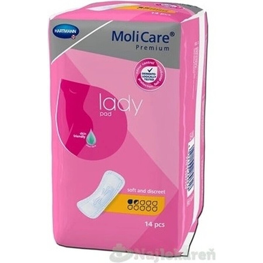 Hartmann MoliCare Premium Lady pad 1.5 gouttes 1×14 pcs, serviettes d'incontinence