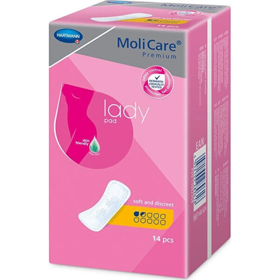 Hartmann MoliCare Premium Lady pad 1.5 gouttes 1×14 pcs, serviettes d'incontinence