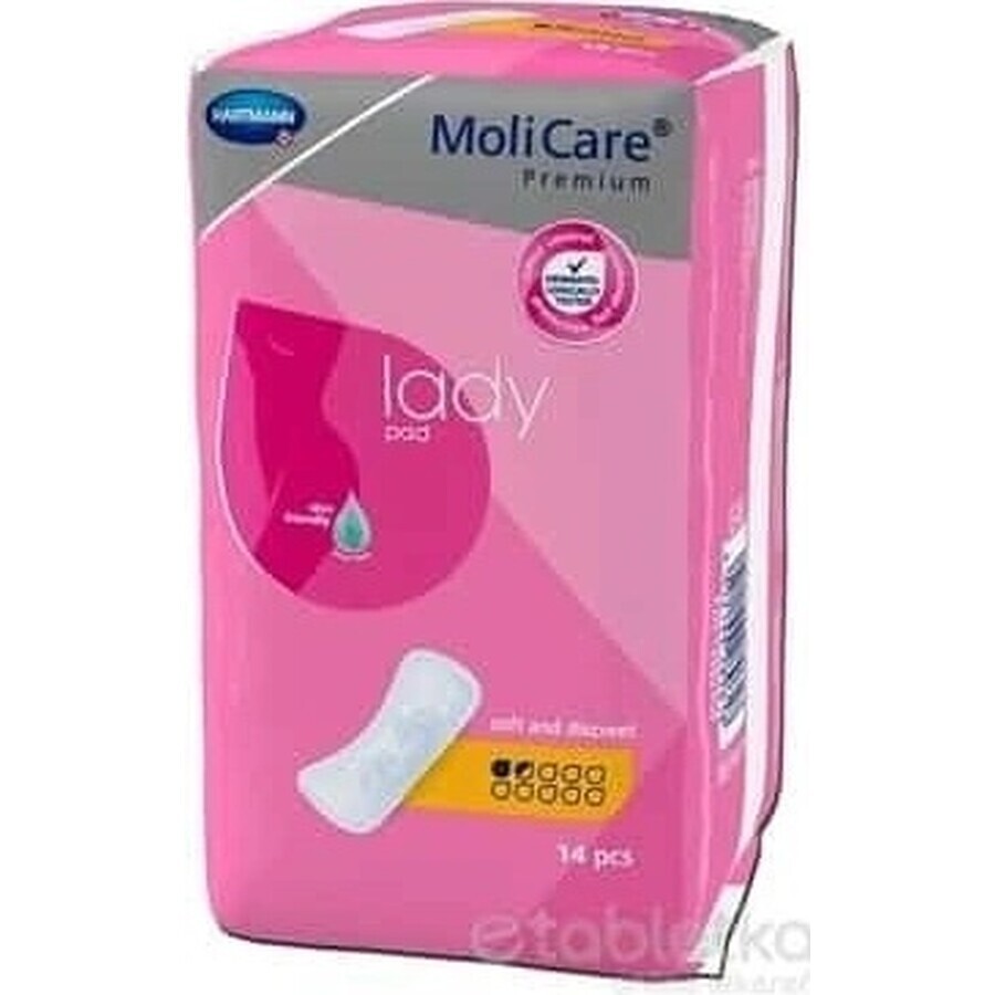 Hartmann MoliCare Premium Lady pad 1.5 gouttes 1×14 pcs, serviettes d'incontinence