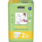 Muumi Baby 2 Newborn 3-6 kg, biologische luiers 1×58st, ECO luiers