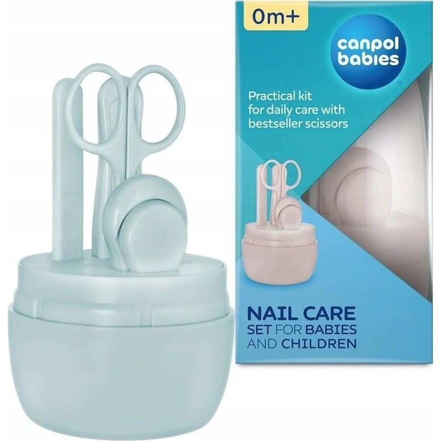 Canpol babies Set para el cuidado de las uñas del bebé / azul 1×1pcs, set de uñas