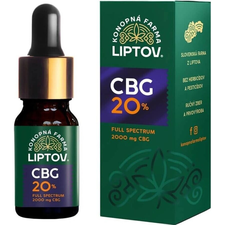 HEMP PHARMA LIPTOV CBG OLIE 20% 10ML 1×10 ml