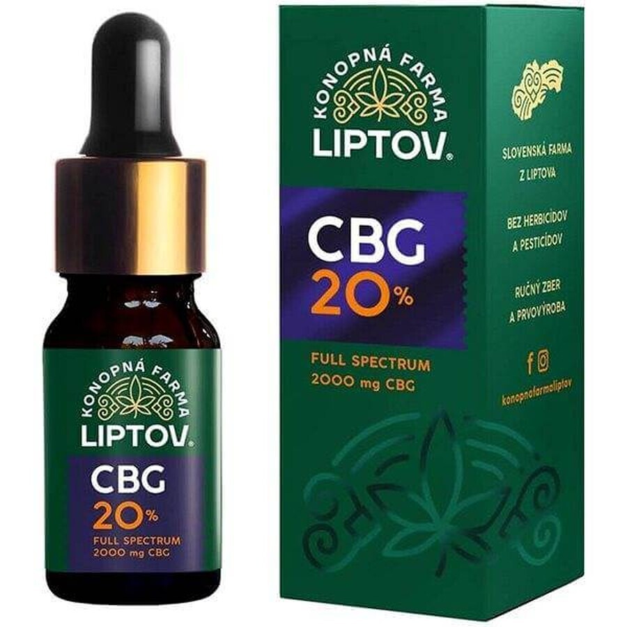 HEMP PHARMA LIPTOV CBG OLIE 20% 10ML 1×10 ml