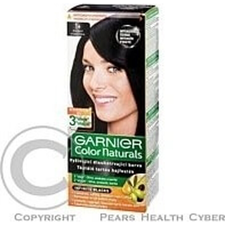 Garnier Color Naturals permanente Haarfarbe 1+ Ultra Black 1×1 Stück, Haarfarbe