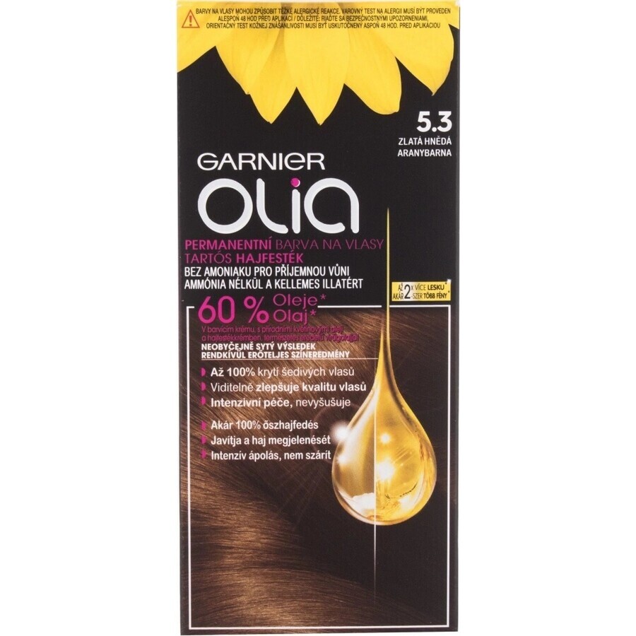 Garnier Olia Permanente Haarfarbe 3.23 Dark Chocolate 1×1 Set, permanente Haarfarbe