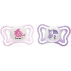 Chicco Soother Physio Light Silicone Soother 6-16m+, Pink 2pcs 1×2 pcs, Soothing Soother (6-16m.+)