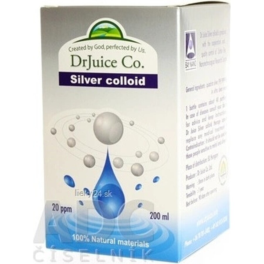 DrJuice Silver Colloid 1×200 ml, colloidal silver