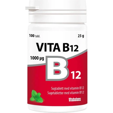 Vitabalans VITA B12 1 mg 1×100 tbl, B12 w postaci tabletek do żucia: ceny i cechy