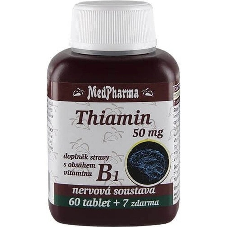 MedPharma TIAMINE 50 mg (vitamine B1) 1×67 tbl, 60+7 gratis