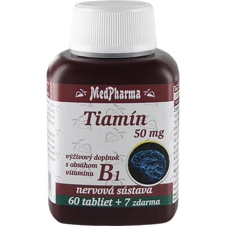 MedPharma TIAMINE 50 mg (vitamina B1) 1×67 tbl, 60+7 gratuit