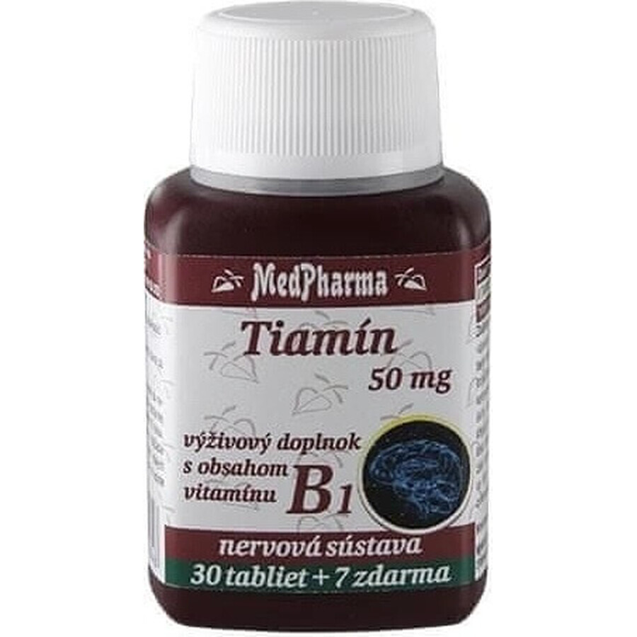 MedPharma TIAMINE 50 mg (vitamine B1) 1×67 tbl, 60+7 gratis