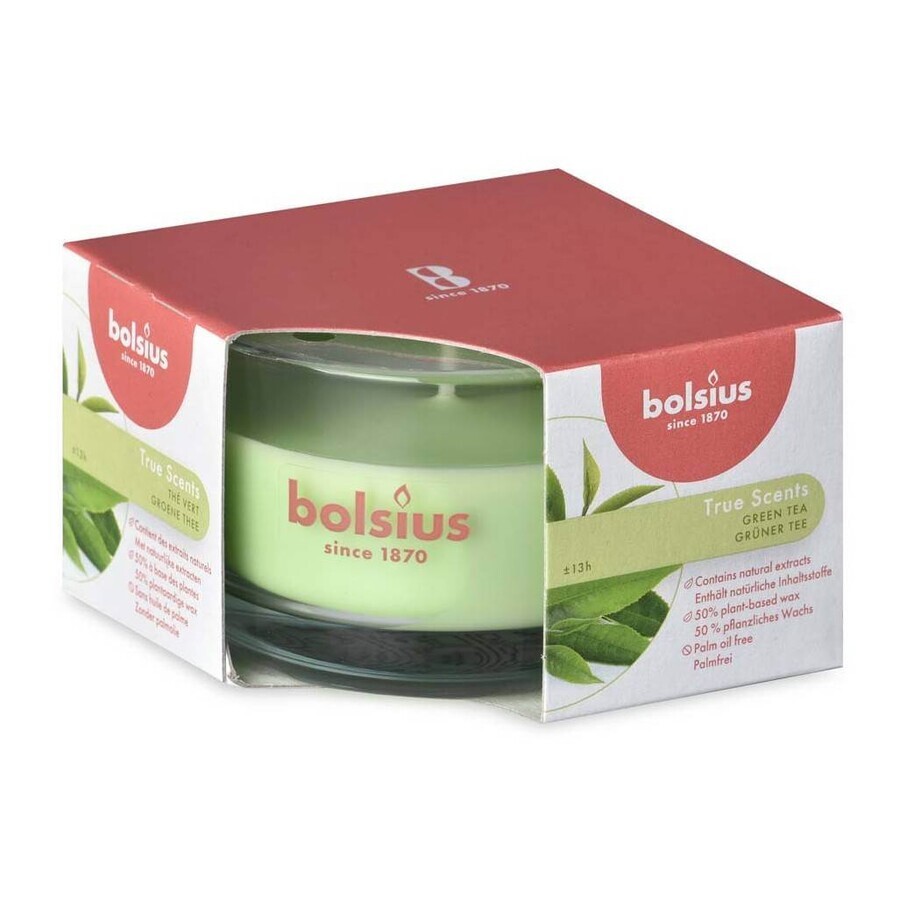 Bolsius Aromatic 2.0 Bougie parfumée en verre au thé vert 1×1 pc, taille 80 x 50 mm