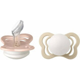 BIBS Couture silicone orthodontic pacifiers 2pcs 1×1 pcs - size 1, blush night/vanilla night