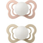 BIBS Couture silicone orthodontic pacifiers 2pcs 1×1 pcs - size 1, blush night/vanilla night